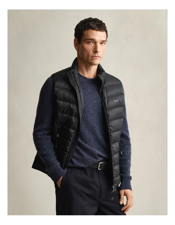 Light Down Vest in Black image 1