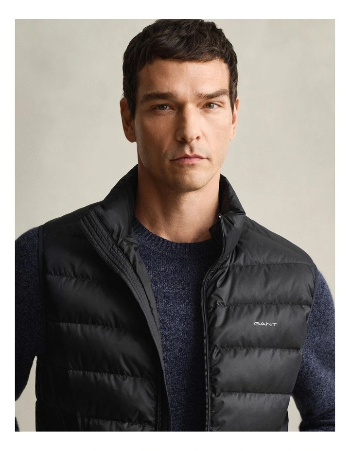 Light Down Vest in Black image 2