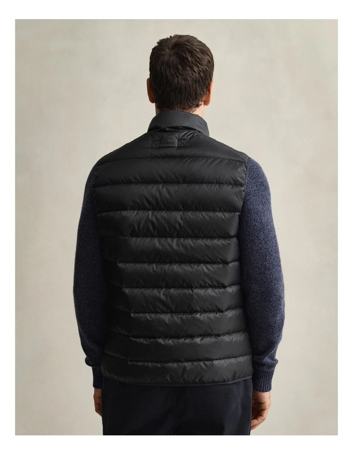 Light Down Vest in Black image 3
