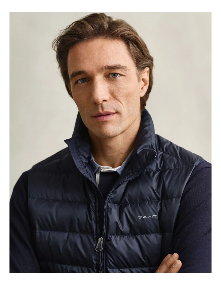 Light Down Vest in Evening Blue image 2