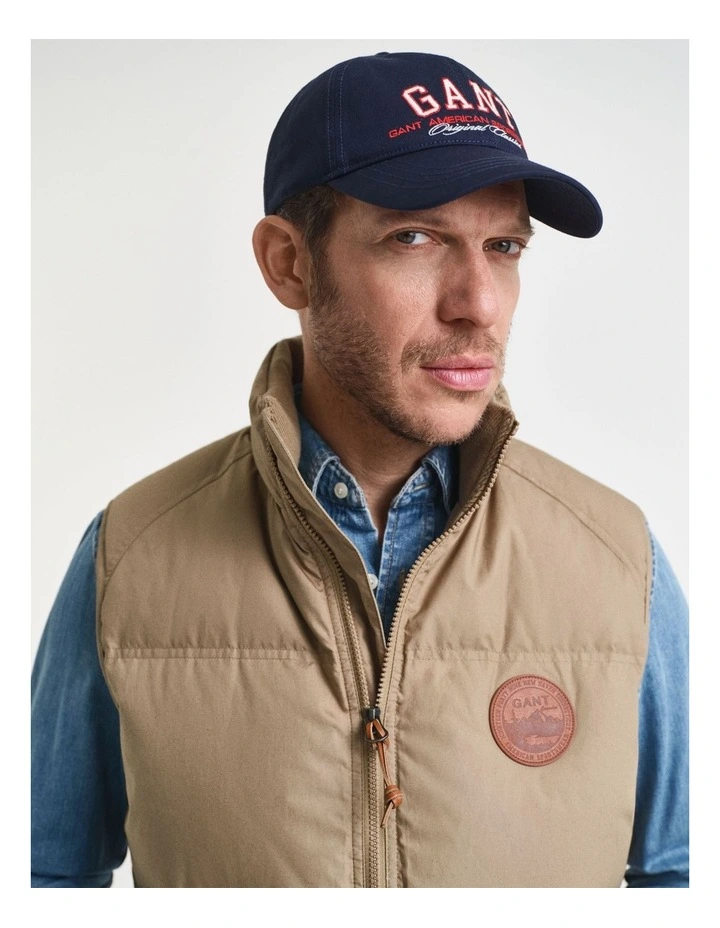 Cotton Mid Down Puffer Vest 7006557 in Light Taupe image 2