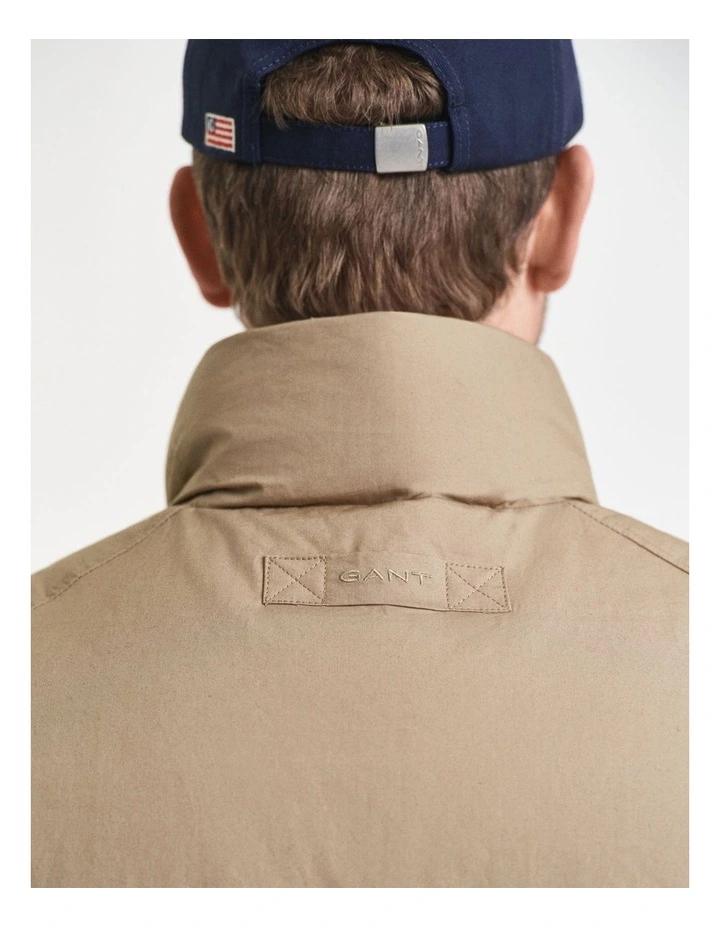 Cotton Mid Down Puffer Vest 7006557 in Light Taupe image 4