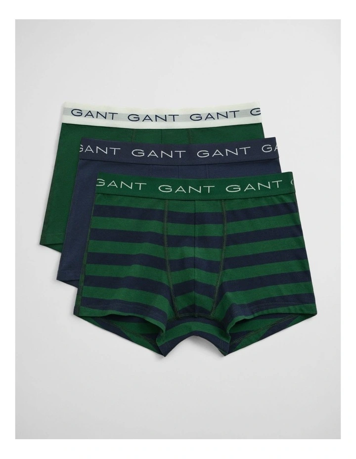 Striped 3-Pack Trunk in Forest Green image 1