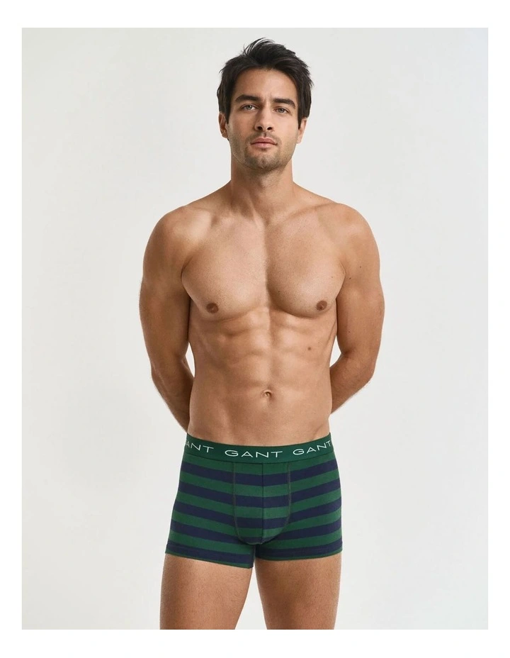Striped 3-Pack Trunk in Forest Green image 2