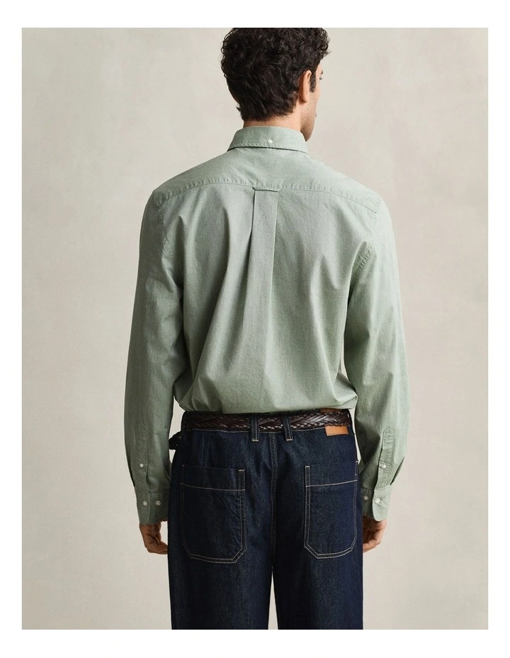 GANT 3000100 REG POPLIN SHIRT HERB GREEN image 2