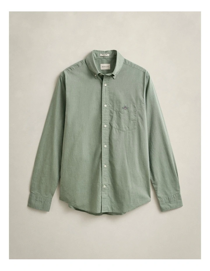 GANT 3000100 REG POPLIN SHIRT HERB GREEN image 5