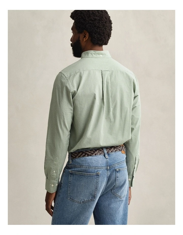 GANT 3000150 REG CLASSIC POPLIN GINGHAM SHI HERB GREEN image 2