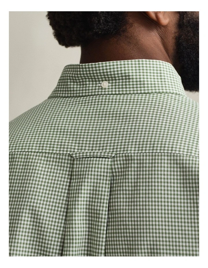 GANT 3000150 REG CLASSIC POPLIN GINGHAM SHI HERB GREEN image 4