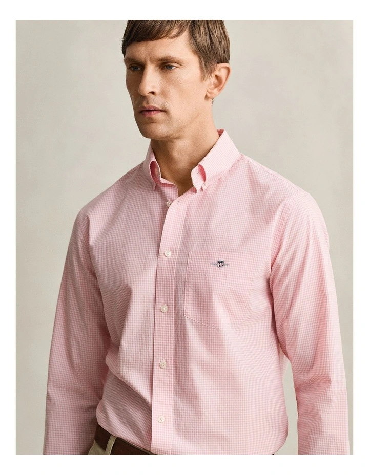 GANT 3000150 REG CLASSIC POPLIN GINGHAM SHI WASHED PINK image 5