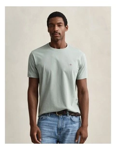 Regular Fit Shield T-Shirt in Ceramic Grey