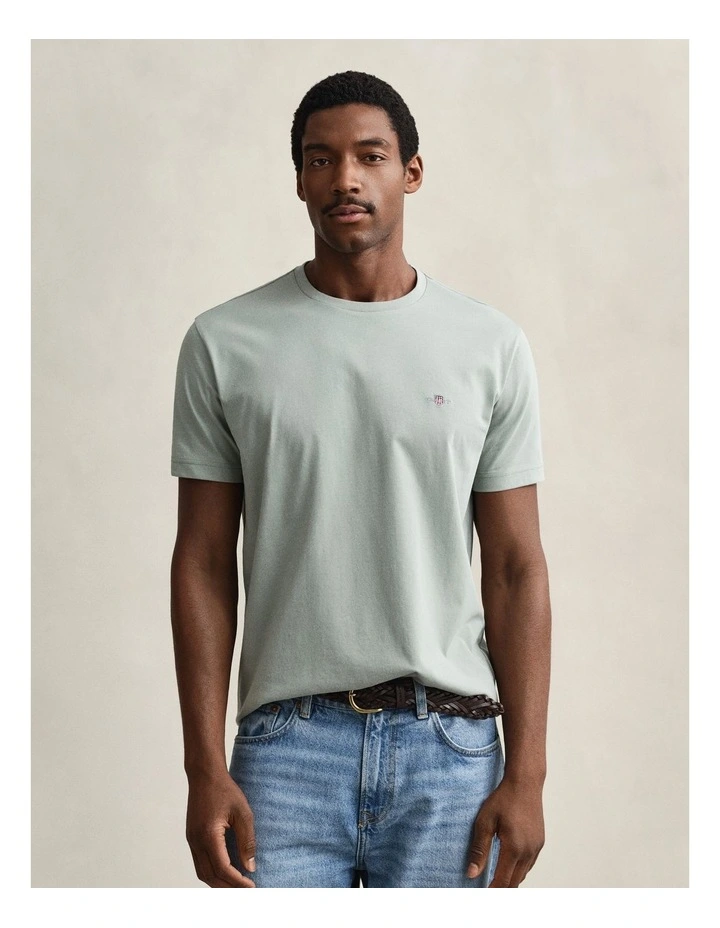 Regular Fit Shield T-Shirt in Ceramic Grey image 1