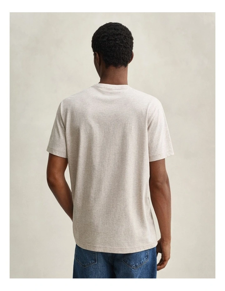 Regular Fit Shield T-Shirt in Seed Melange image 2