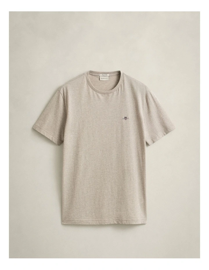 Regular Fit Shield T-Shirt in Seed Melange image 5
