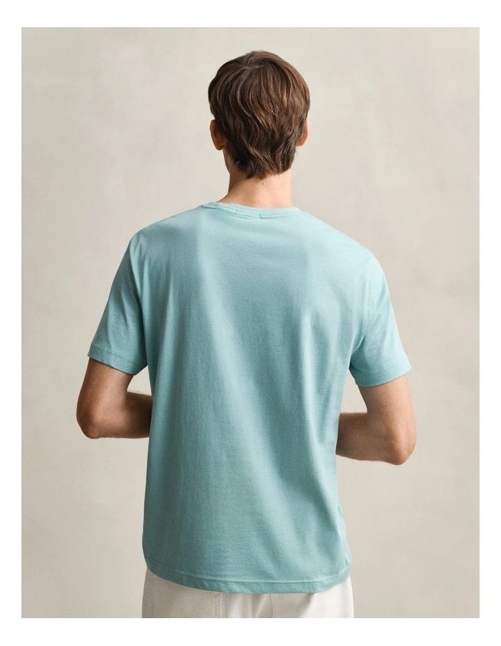 Regular Fit Shield T-Shirt in Muted Turquoise image 2