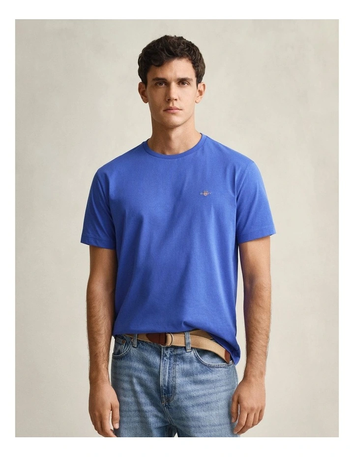 Regular Fit Shield T-Shirt in Royal Blue image 1