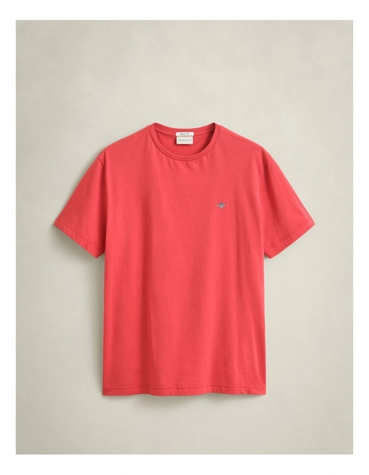 Regular Fit Shield T-Shirt in Rose Red image 5