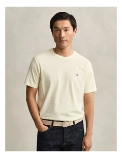Regular Fit Shield T-Shirt in Vanilla Yellow