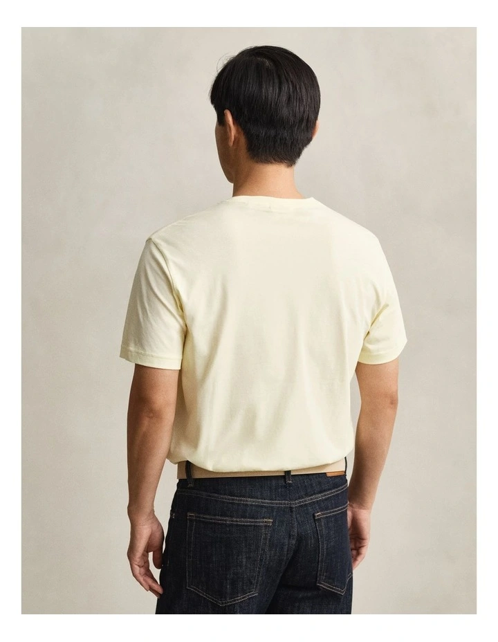 Regular Fit Shield T-Shirt in Vanilla Yellow image 2
