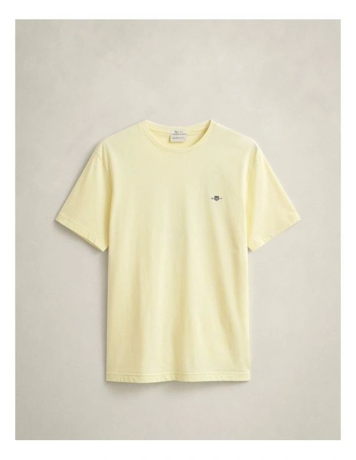 Regular Fit Shield T-Shirt in Vanilla Yellow image 5
