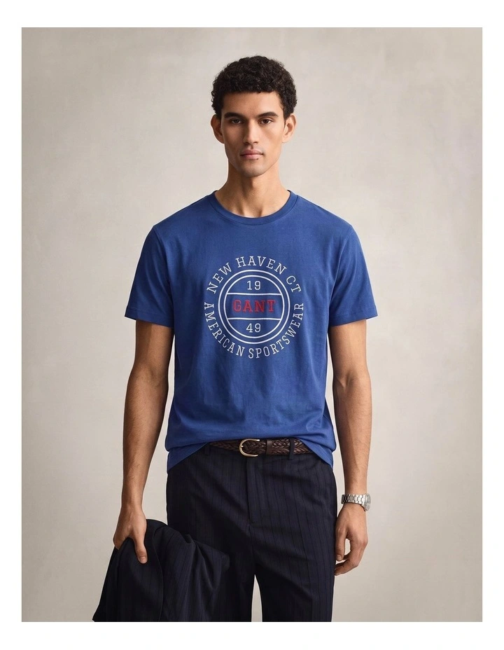 Graphic T-Shirt in Vintage Blue image 1