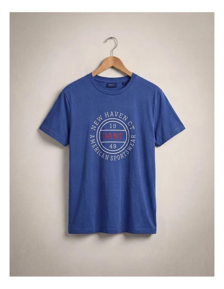 Graphic T-Shirt in Vintage Blue image 4