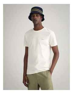 Contrast Logo T-Shirt in Eggshell