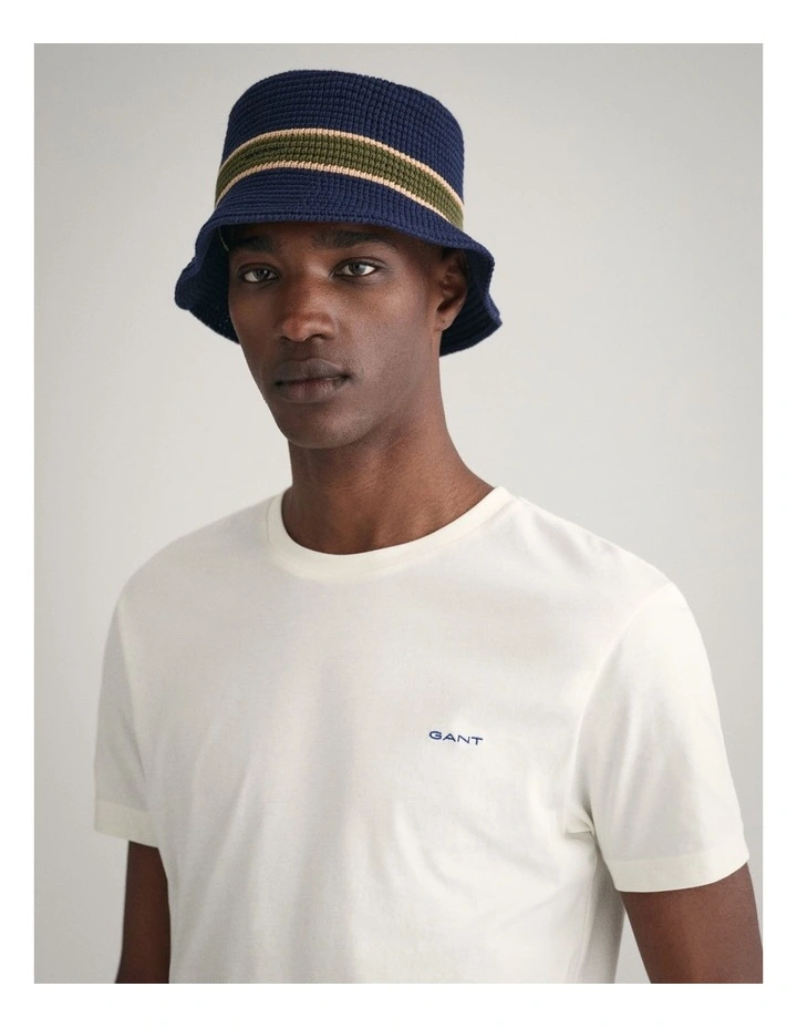 Contrast Logo T-Shirt in Eggshell image 3
