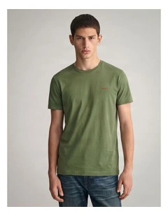 Contrast Logo T-Shirt in Dry Herb Green