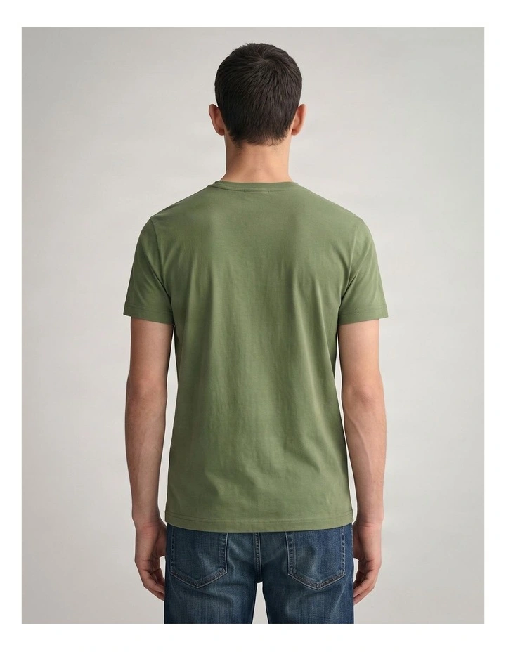 Contrast Logo T-Shirt in Dry Herb Green image 2