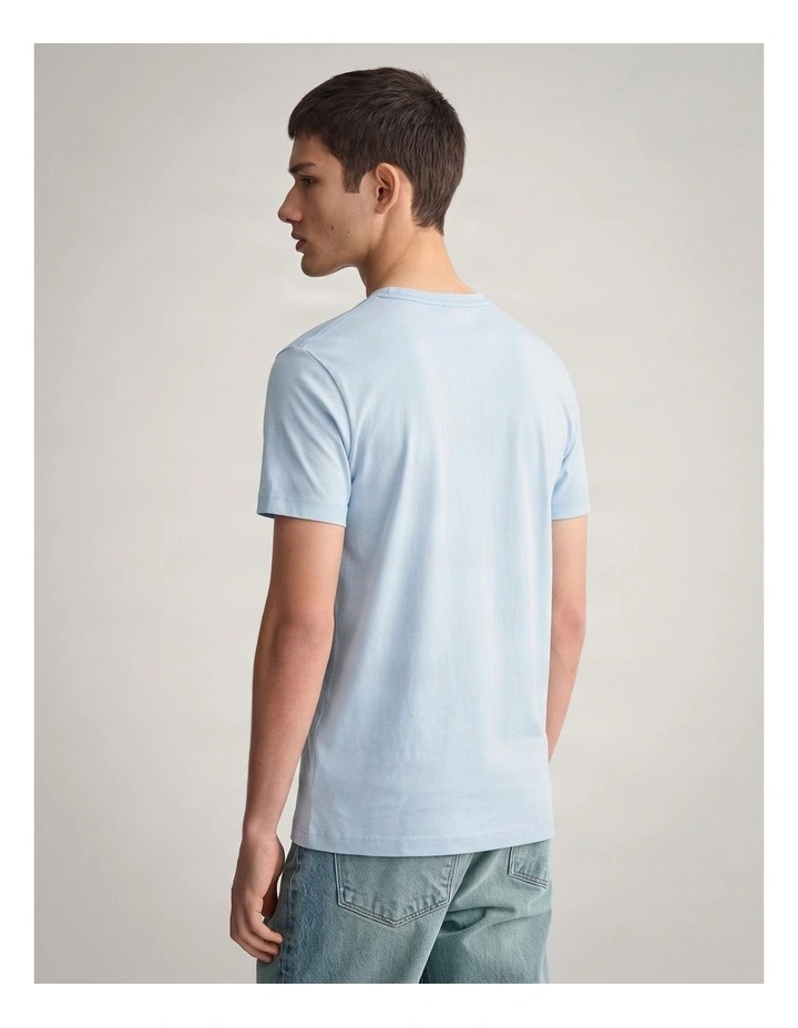 Contrast Logo T-Shirt in Fresh Blue image 2