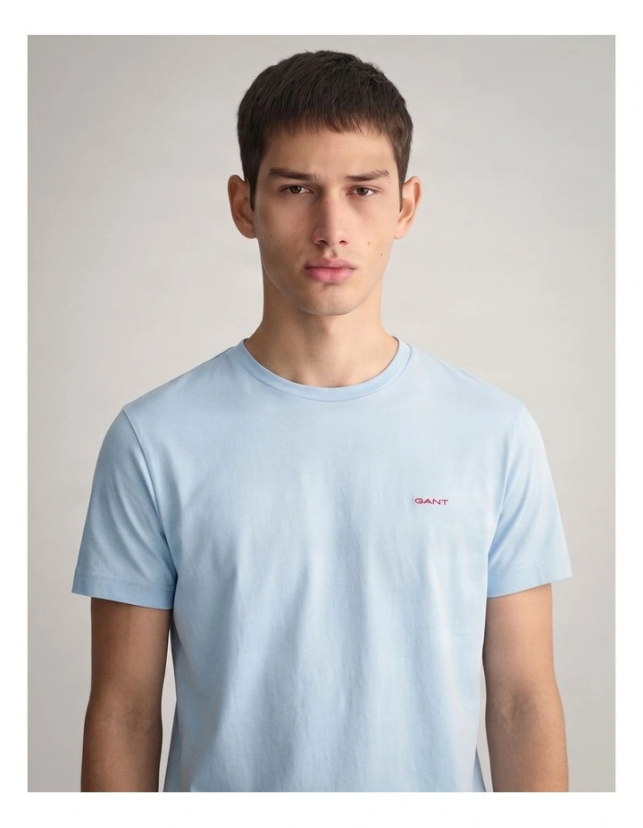 Contrast Logo T-Shirt in Fresh Blue image 3