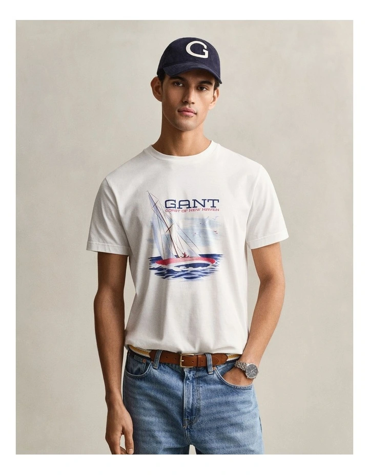 Graphic T-Shirt in Eggshell image 1