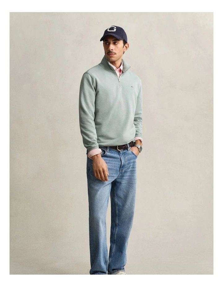 Shield Half-Zip Sweatshirt in Ceramic Grey image 3