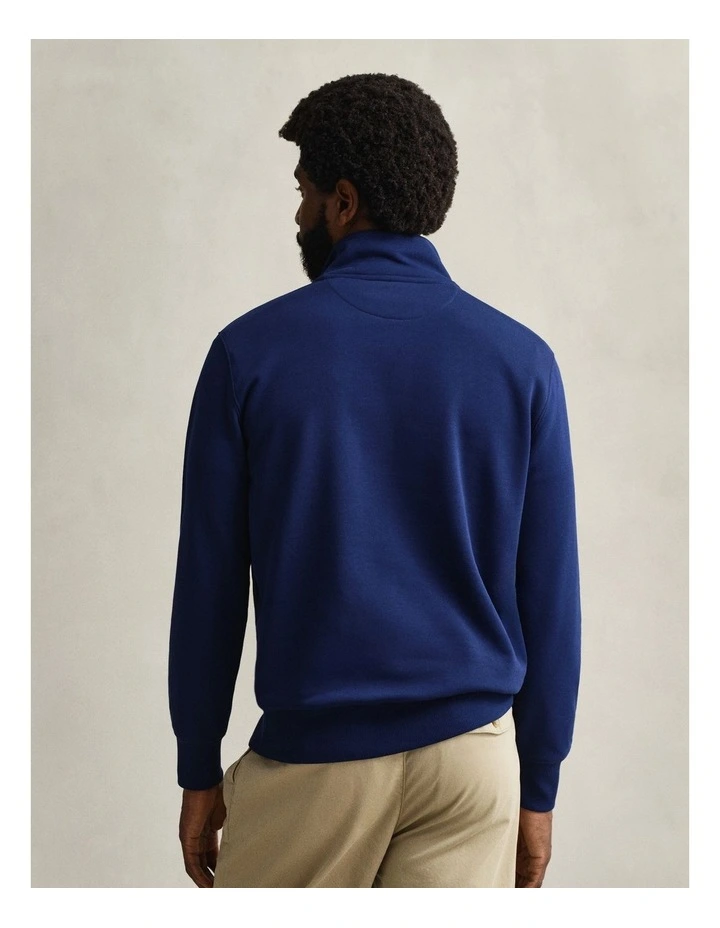 Shield Half-Zip Sweatshirt in Rich Navy image 2