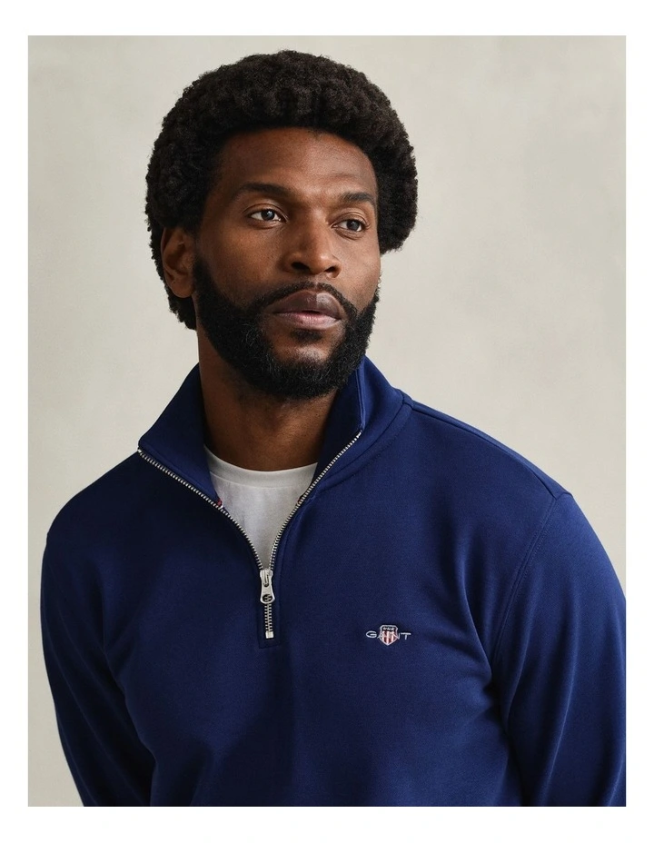 Shield Half-Zip Sweatshirt in Rich Navy image 3