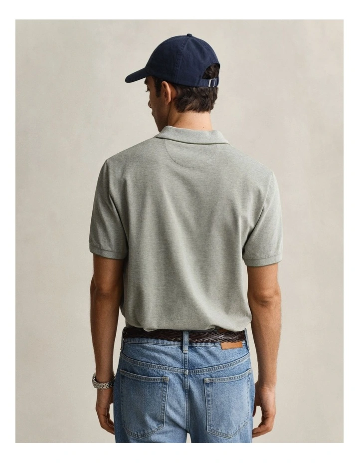 2 Tone Short Sleeve Polo in Dry Herb Green image 2