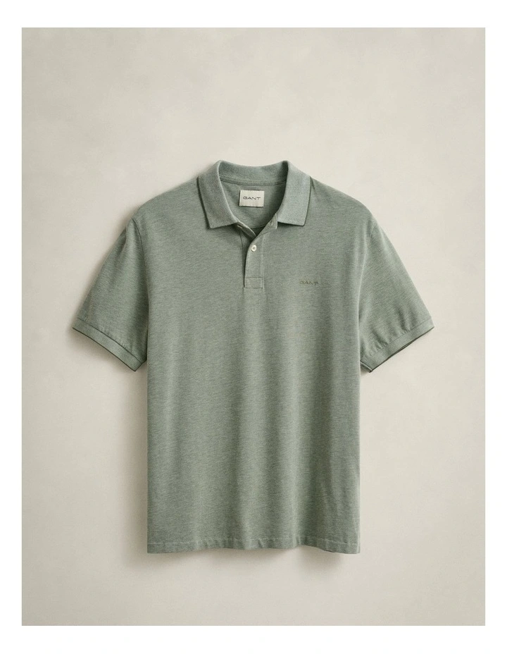2 Tone Short Sleeve Polo in Dry Herb Green image 5
