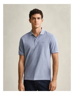 2 Tone Polo in Vintage Blue