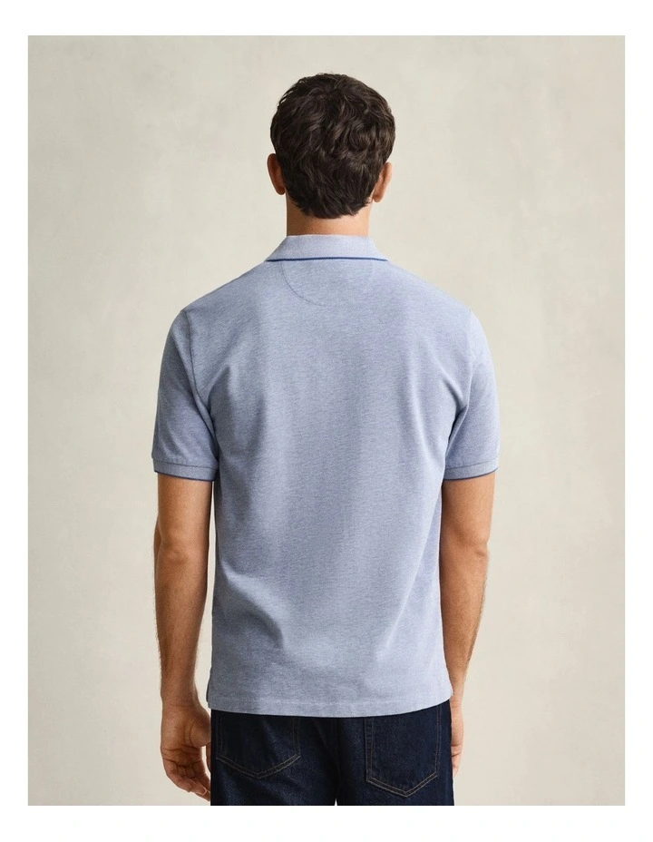 2 Tone Polo in Vintage Blue image 2
