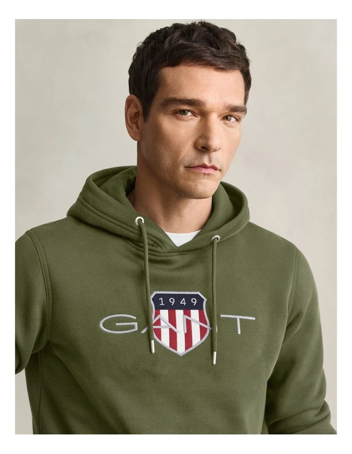 Shield Hoodie in Dry Herb Green image 3