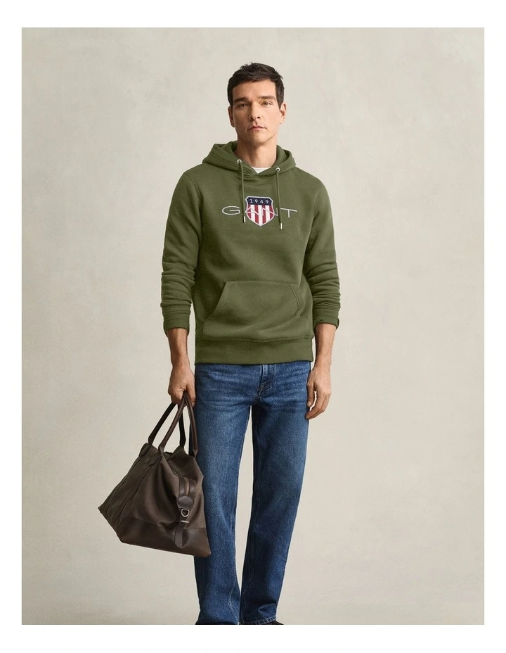 Shield Hoodie in Dry Herb Green image 4