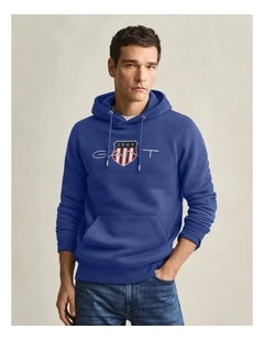 Shield Hoodie in Vintage Blue