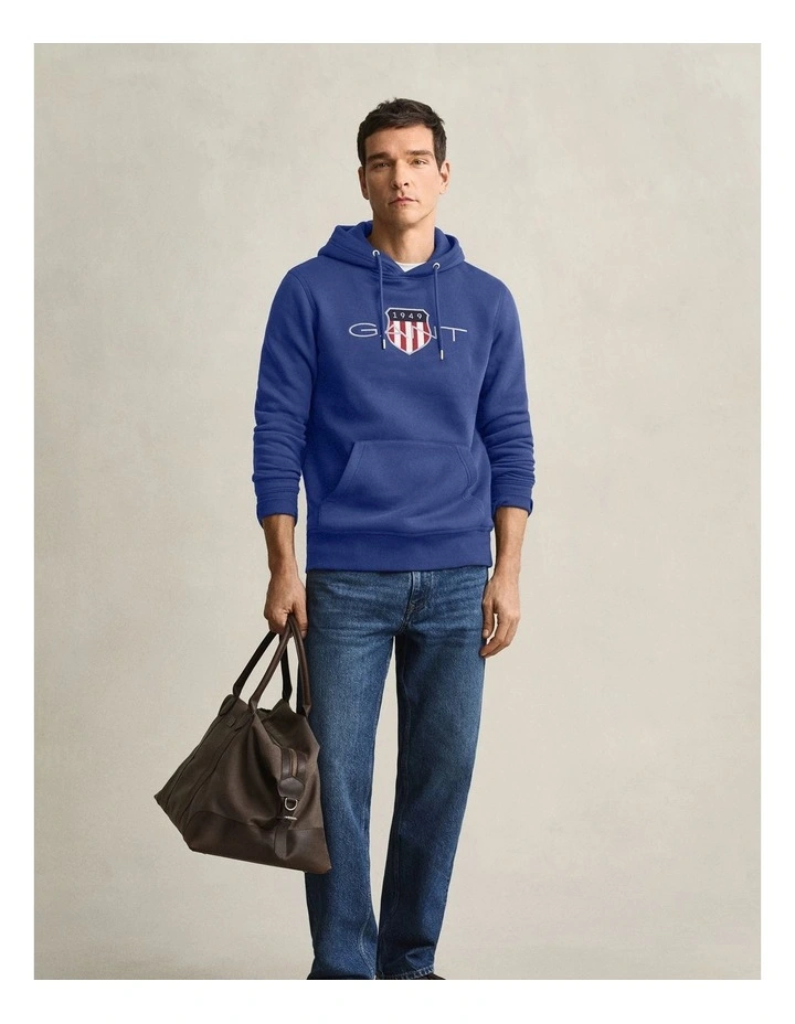 Shield Hoodie in Vintage Blue image 4