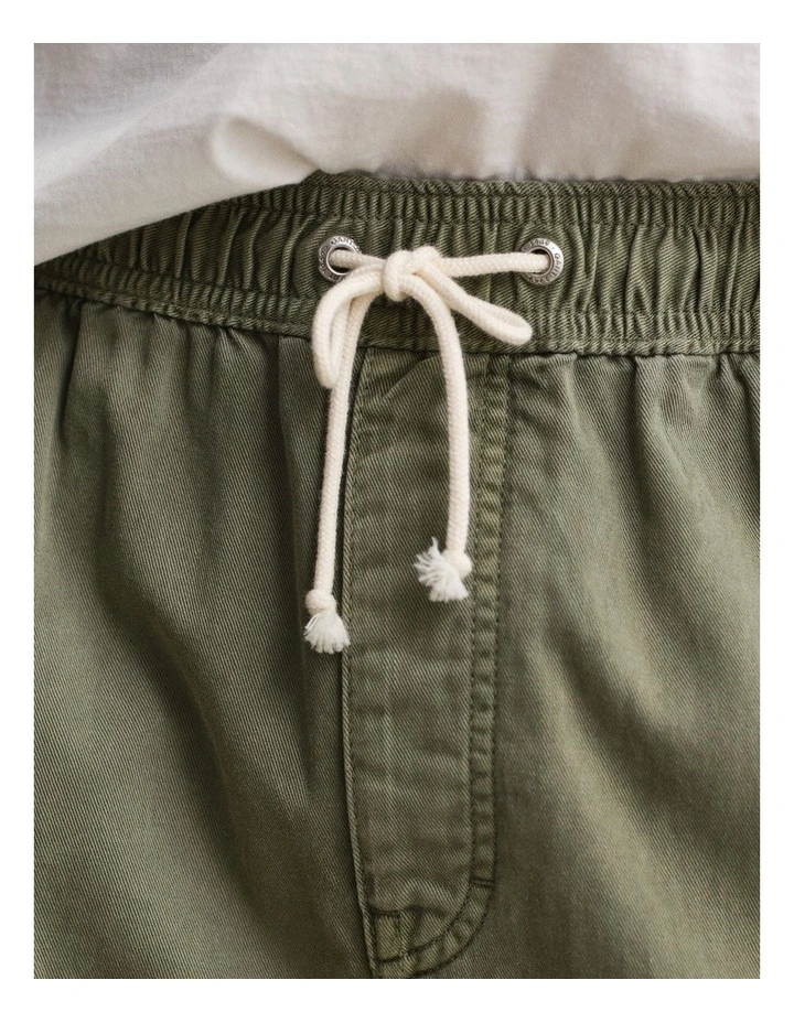 Sunfaded Drawstring Shorts in Dry Herb Green image 4