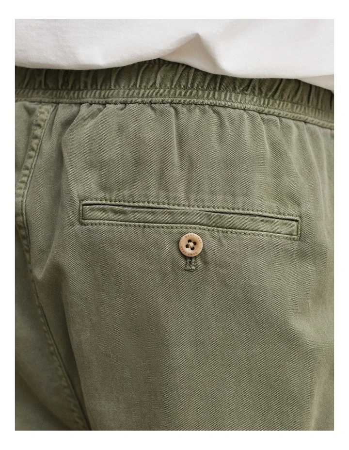 Sunfaded Drawstring Shorts in Dry Herb Green image 5
