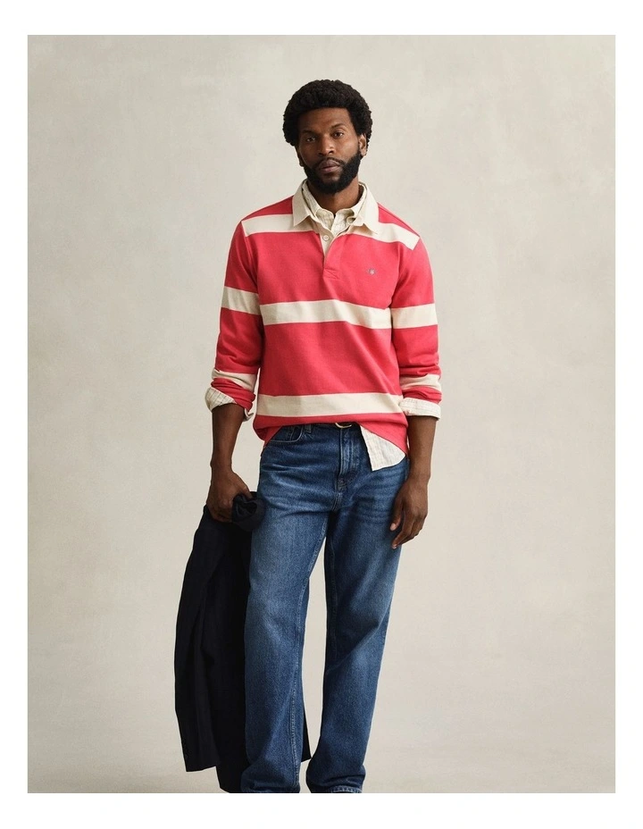 Striped Rugger in Creamed White image 5