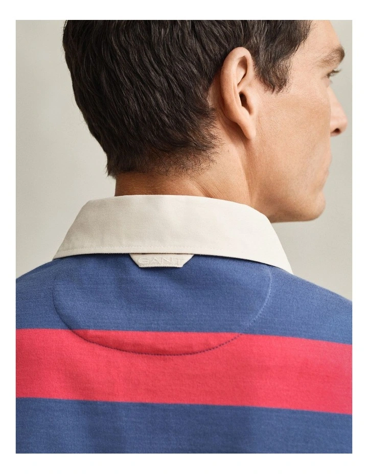 Striped Rugger in Vintage Blue image 4