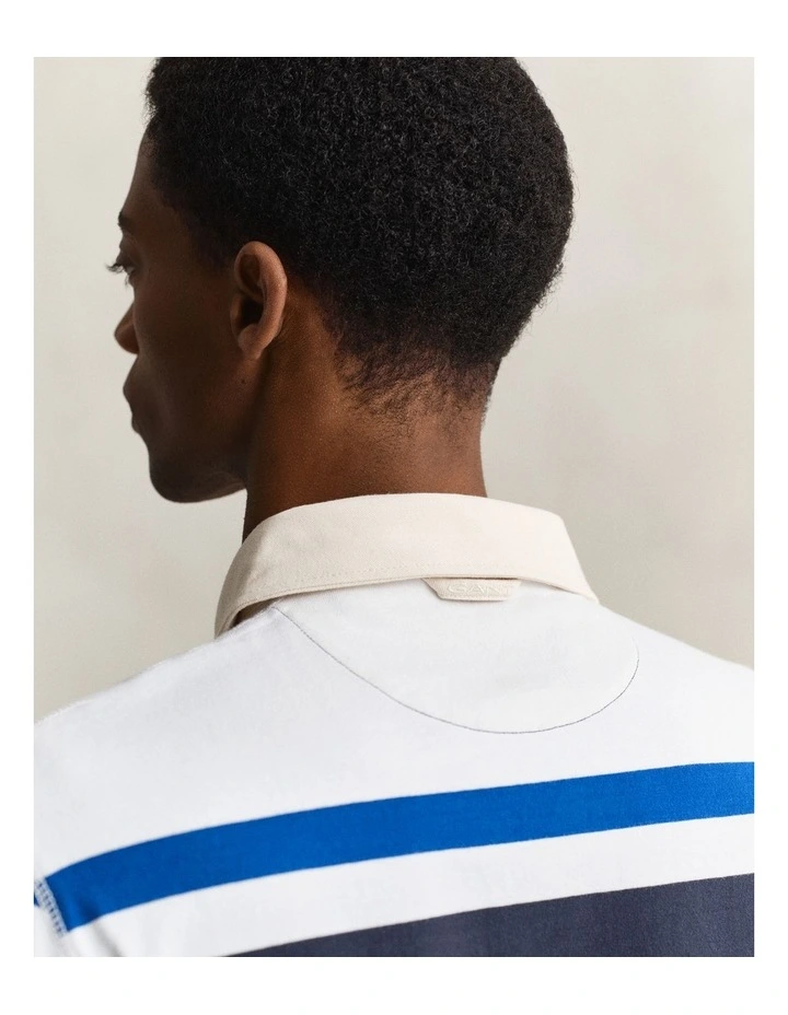 Block Striped Rugger in Evening Blue image 3