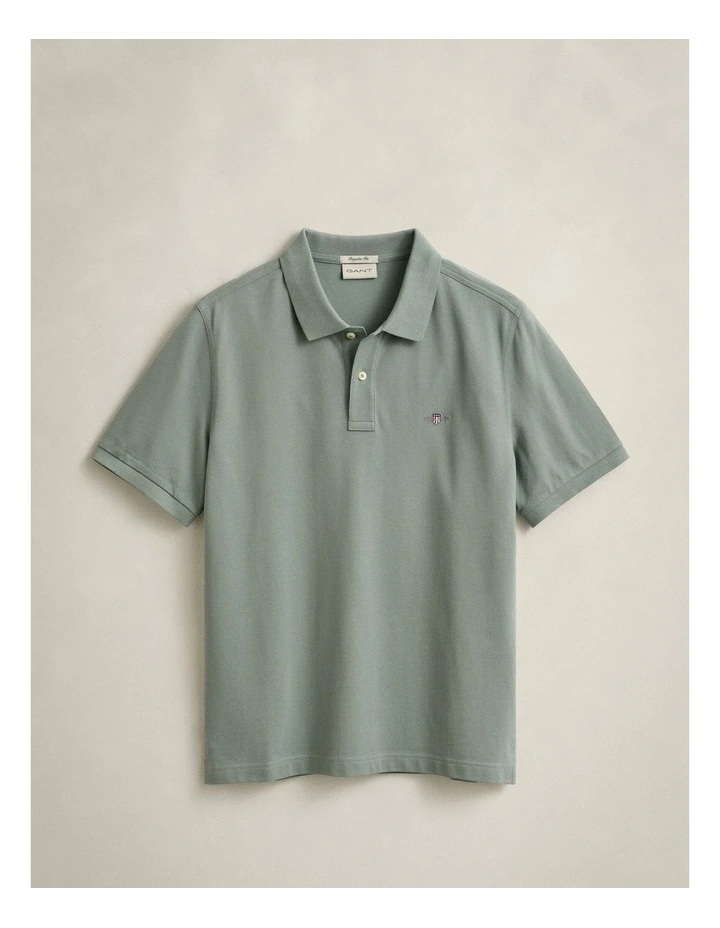 Regular Fit Polo Shirt in Ceramic Grey image 5