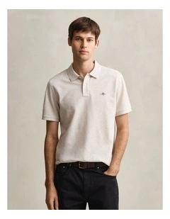 Regular Fit Polo Shirt in Seed Melange